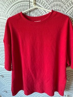 Comfrt brand waffle short sleeve shirt Women’s size Large - EUC
